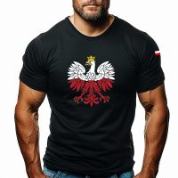Koszulka z orłem polski w kolorze biało czerwonym męska koszulka czarna koszulka patriotyczna