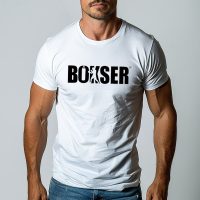Koszulka bokserska marki bokser oryginalna biała męska