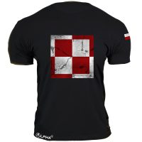 koszulka lotnicza, koszulka z szachownicą, koszulka dywizjon 303 t-shirt męska czarna