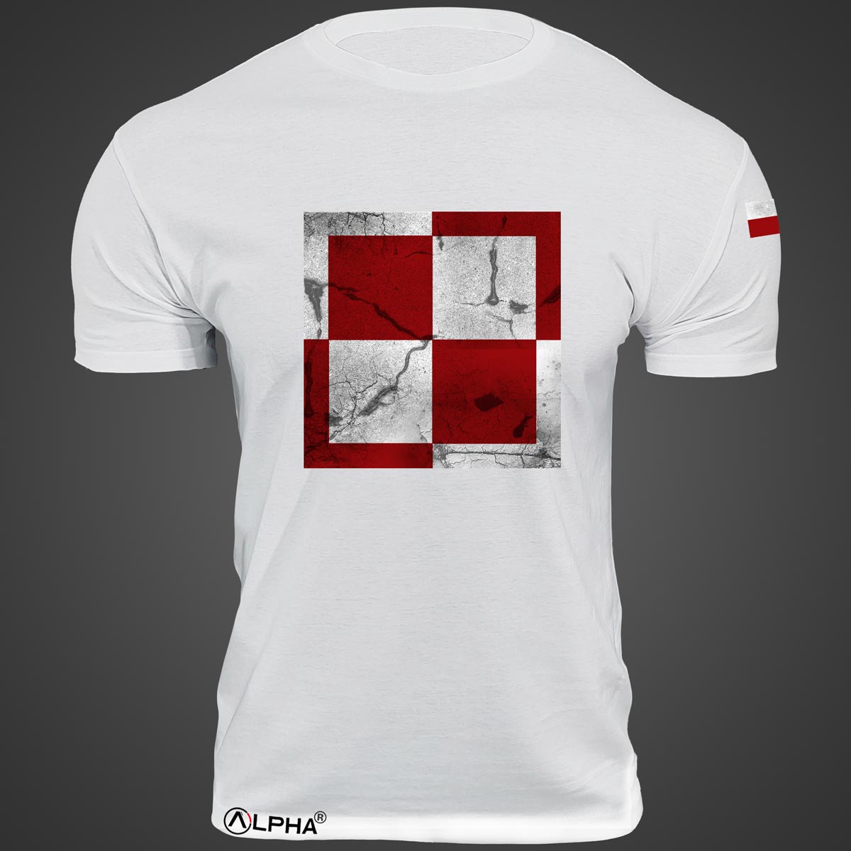 koszulka lotnicza, koszulka z szachownicą, koszulka dywizjon 303 t-shirt męska biała
